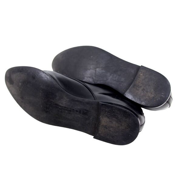 SABA BLACK GENUINE LEATHER CROCO PRINT LACE LOW HEEL POINTED TOE OXFORD SHOES 39 - Picture 7 of 11